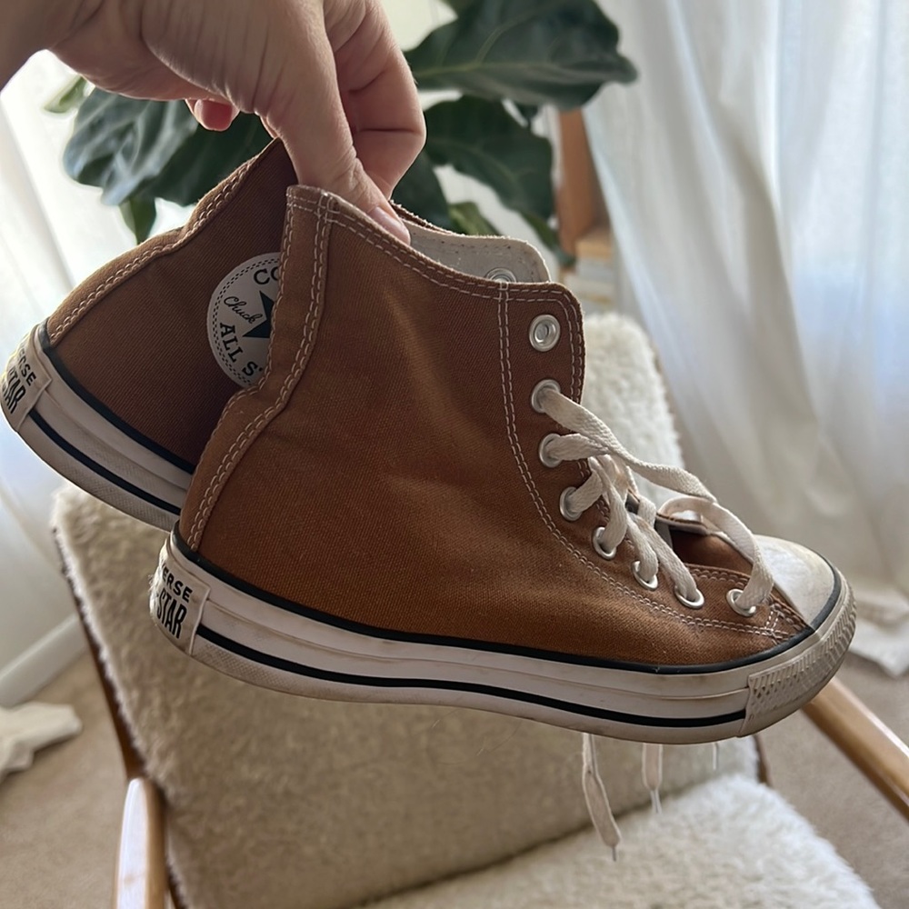 Brown womens converse